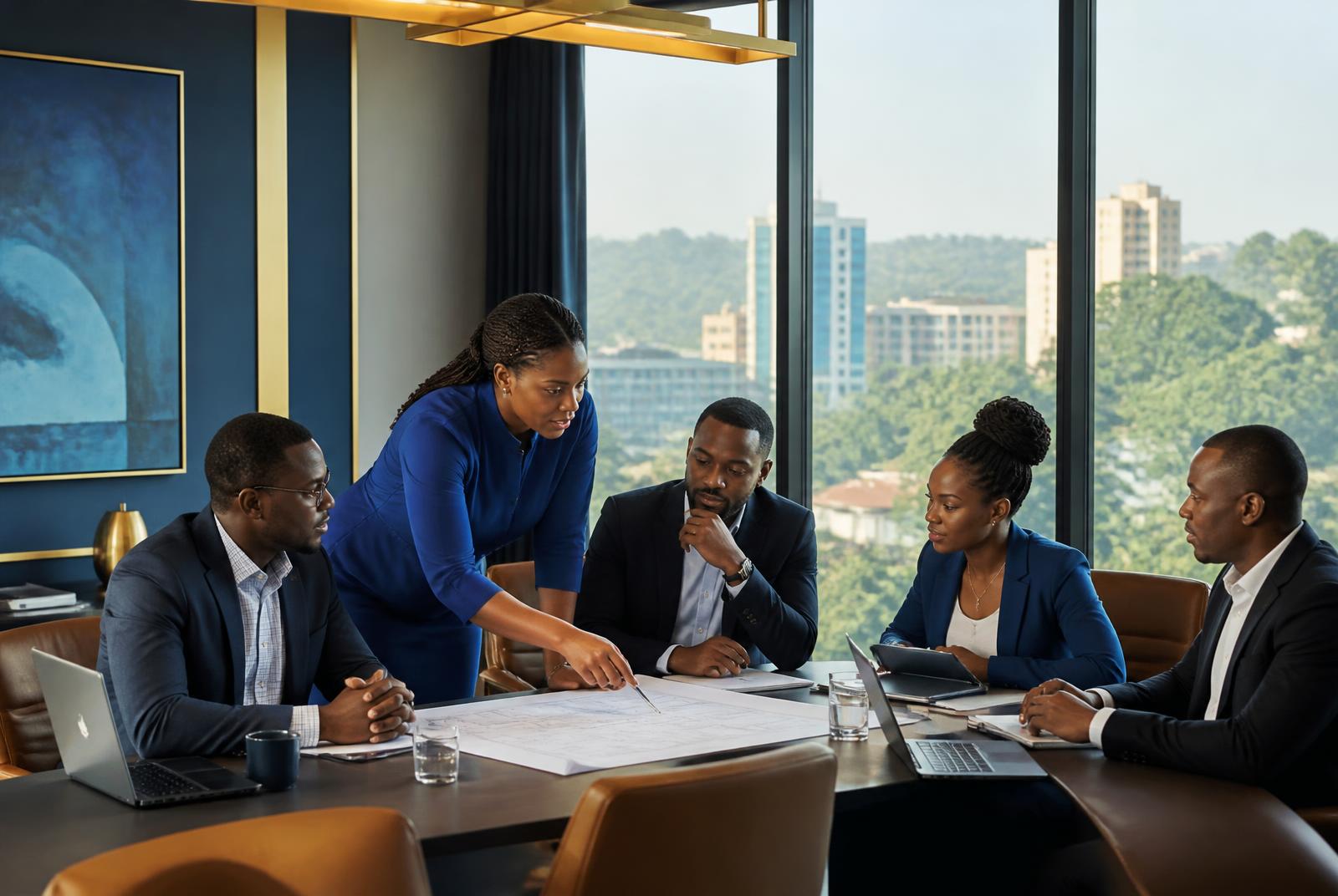 Zera colleagues collaborating around a boardroom table